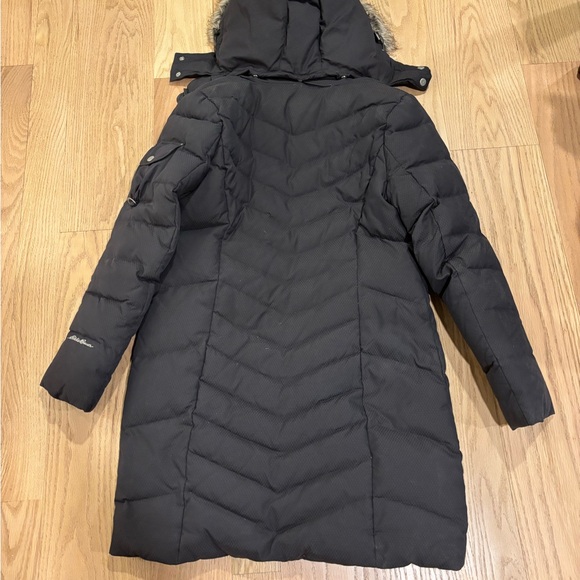 Eddie Bauer Women's Puffer Coat with Faux Fur Hood - Picture 2 of 5